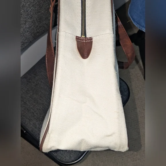 Adidas Trefoil Retro Canvas Tote Bag | Vintage Gym Duffle Weekender - Picture 8 of 9